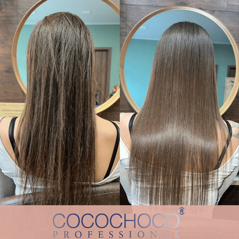 Tratamiento de cabello de oro de queratina brasileño 250 ml - para brillo extra / cabello brillante | COCOCHOCO®