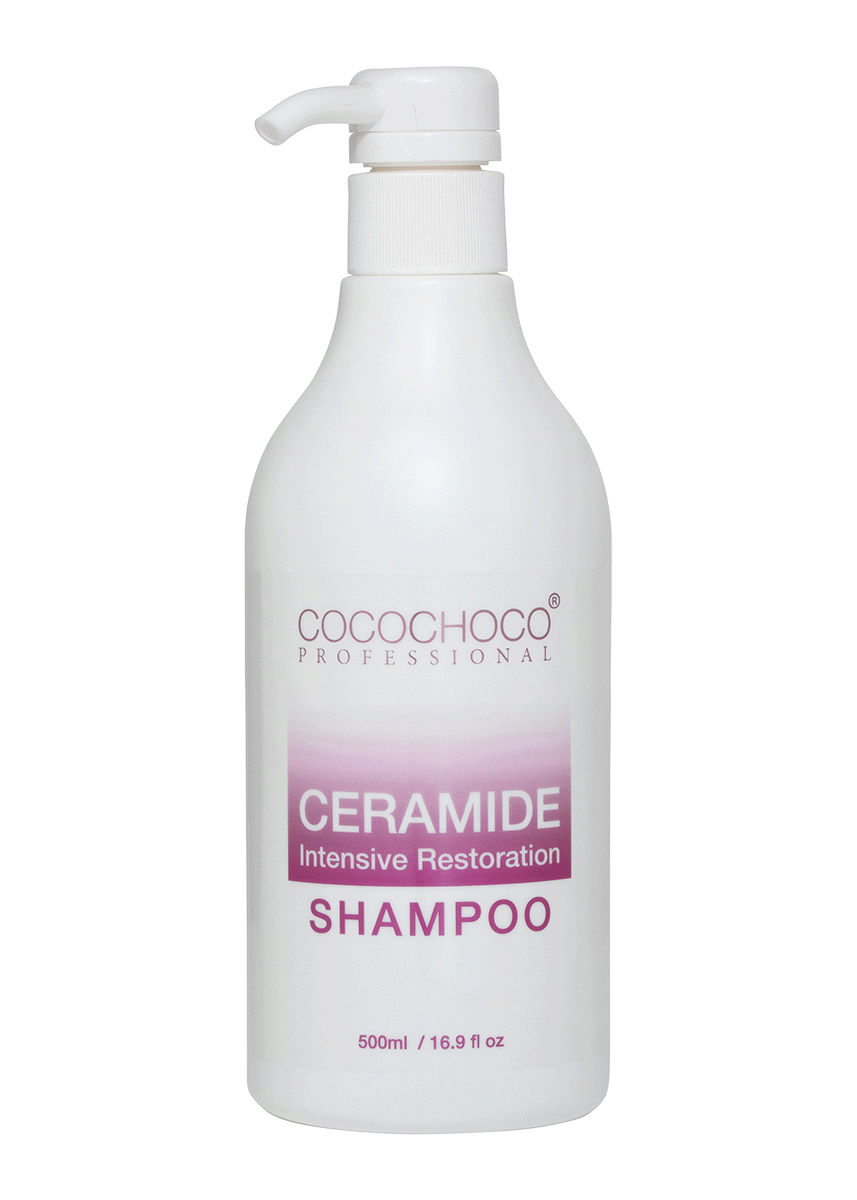 Restauración de ceramida intensiva Sulfato Free Sulfate Shampoo 500 ml | COCOCHOCO®