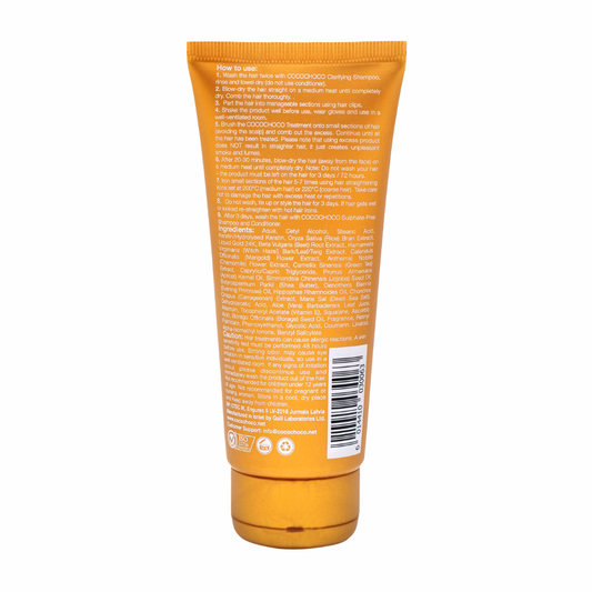 Tratamiento de cabello de oro de queratina brasileño 100 ml - Para brillo extra / cabello brillante | COCOCHOCO®