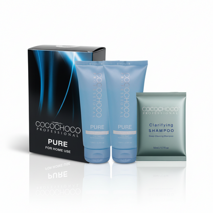 Establecer tratamiento de cabello puro de queratina brasileño 200 ml - para cabello rubio / delgado | COCOCHOCO®