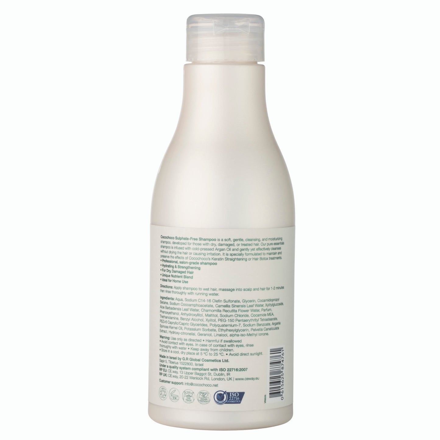 Cocochoco sulfate-free shampoo with Argan oil tropical ingredients