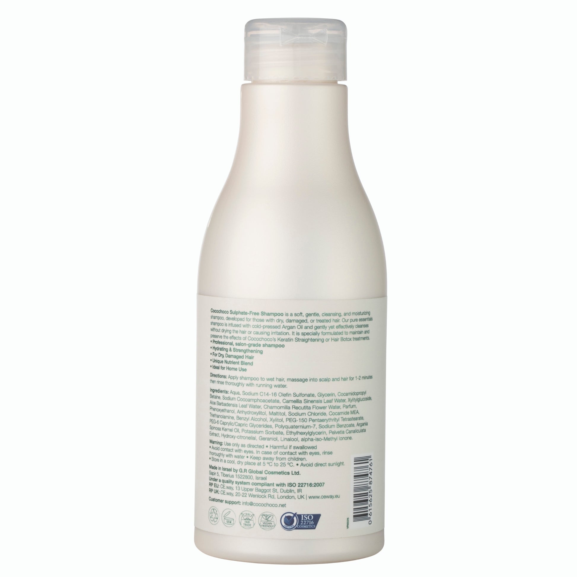 Cocochoco sulfate-free shampoo with Argan oil tropical ingredients