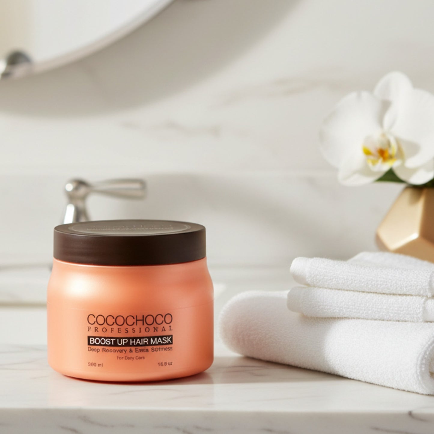 Máscara para el cabello para una suavidad adicional y volumen 500 ml | COCOCHOCO®