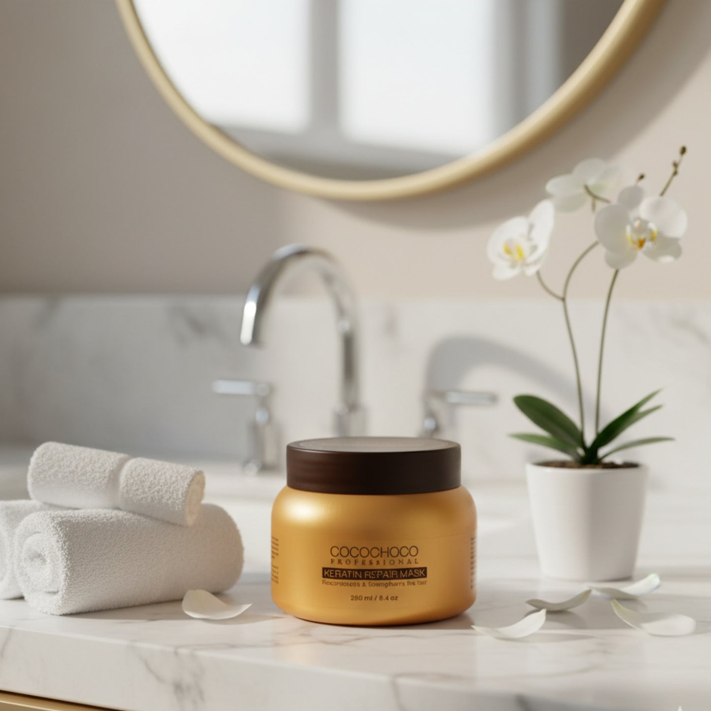 Máscara para el cabello de queratina para hidratación y regeneración 250 ml | COCOCHOCO®