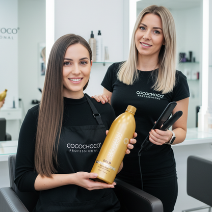 Set Brazilian Keratin Gold Hair Treatment 2000ml - Para brillo adicional / brillante | COCOCHOCO®