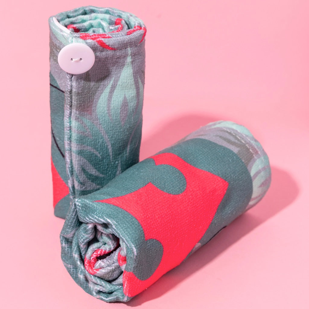 Toalla de cabello de microfibra Orasey 60 cm x 23 cm - color verde | Orasey®