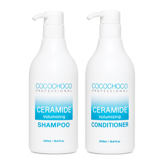 Establezca el champú y acondicionador de cabello de ceramida voluminante 2x 500 ml - Volumen Boosting | COCOCHOCO®